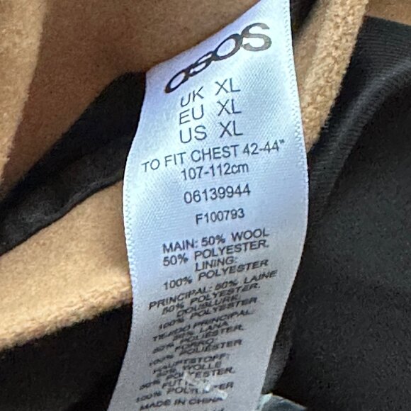 ASOS Wool Blend Coat - Camel - XL (NWT) - Picture 4 of 4